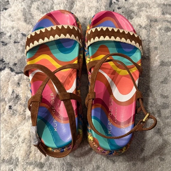 ✨ Kurt Geiger Chelsea Flatform Sandals – Women’s Size 8 (NWT) ✨ - Picture 4 of 12